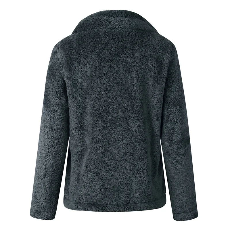 

Winter Sexy Leopard Zipper Button Long Sleeve Women Slim Casual Thicken Warm Plush Jacket Coat Femme Fashion Outwear SJ4472M