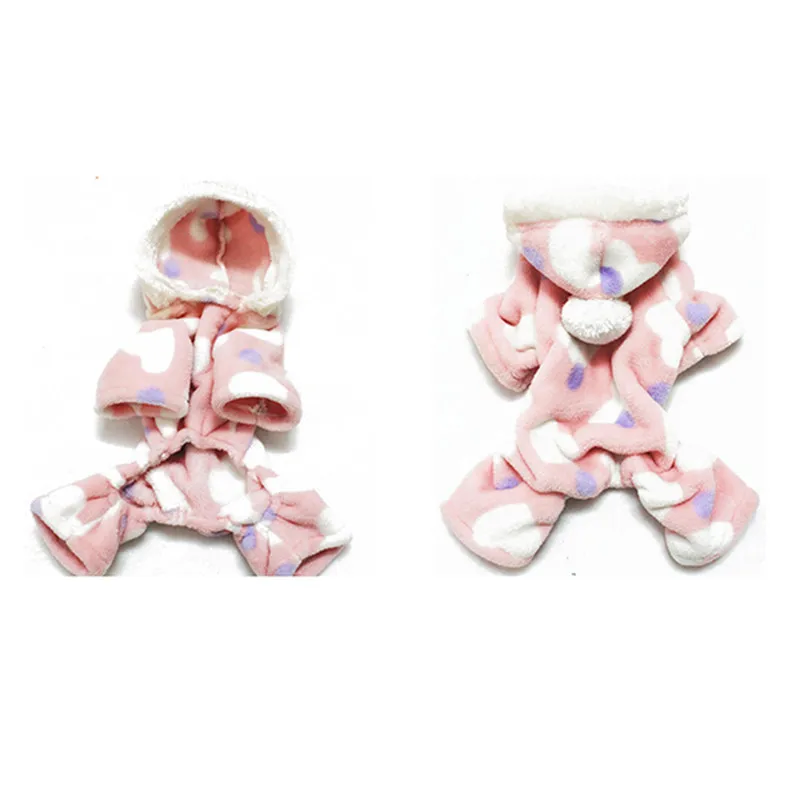 Женский флисовый комбинезон с принтом в виде сердечек | Дом и сад