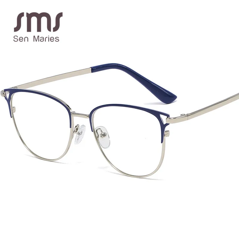 Мужские и женские очки в металлической оправе винтажные плоские зеркальные