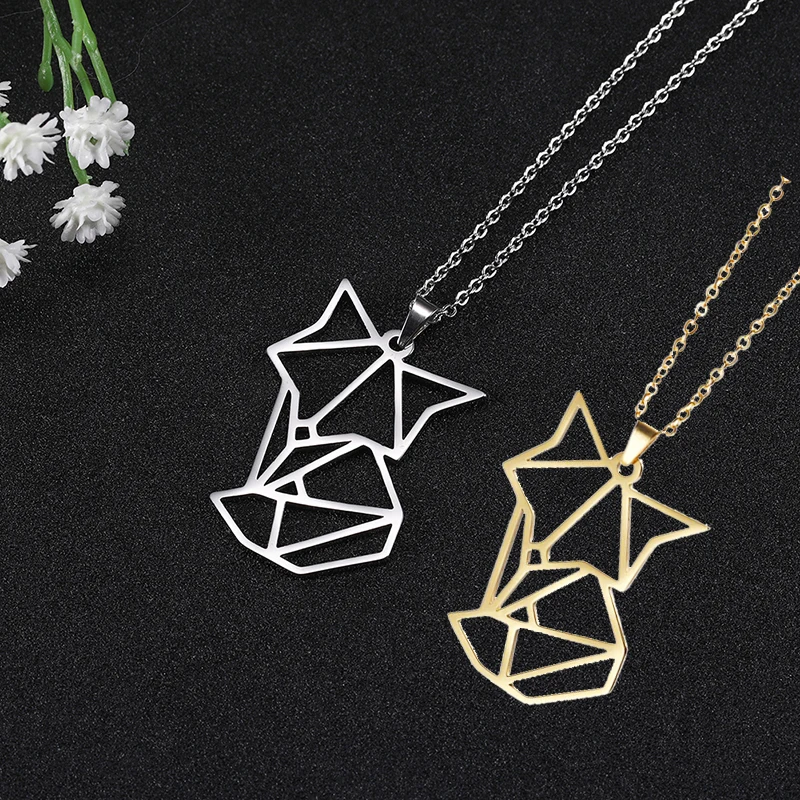 Cooltime &quotЛиса&quot &quotВолк&quot амулет в виде единорога золотое украшение на шею с Цвет