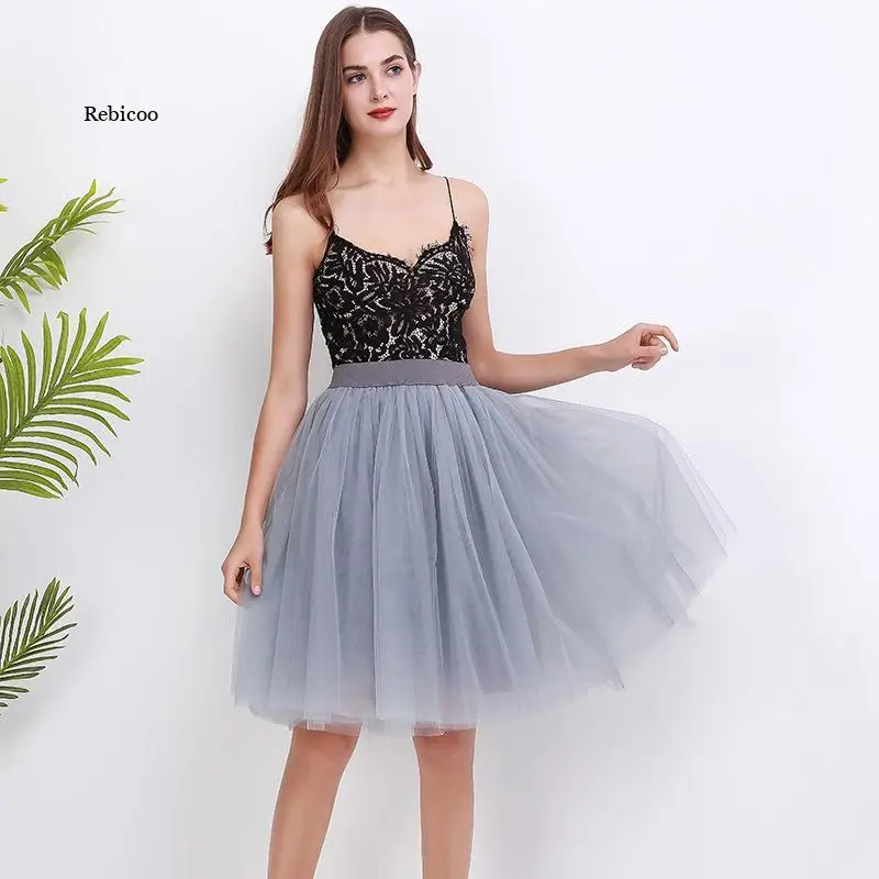 

7 Layers 24 Colors Shorts Women Skirt Princess Ballet Tulle Skirt Fashion Prom Dress Lolita Skirt Summer Saias