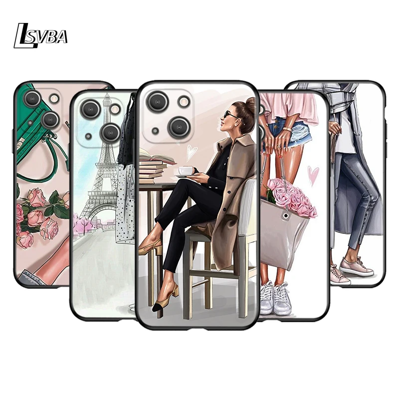 

Fashion High Heels Girl Silicone Cover For Apple IPhone 13 12 Mini 11 Pro XS MAX XR X 8 7 6S 6 Plus 5S SE Phone Case