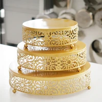 50 dropshippingvintage cake stand hollowed carving decor metal exquisite cupcake serving round plate holder for kitchen