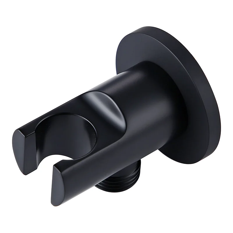 Matte Black Smesiteli ручной душ фиксированный кронштейн настенный душ рамка латунная черная ванна головы факсированная Скоба Семья Ванная комната оборудования - Цвет: Matte Black