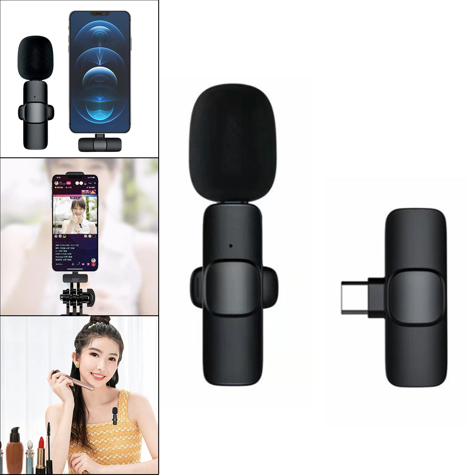 

Петличный микрофон с креплением на лацкане, Bluetooth 5,0, Type-C, для Facebook