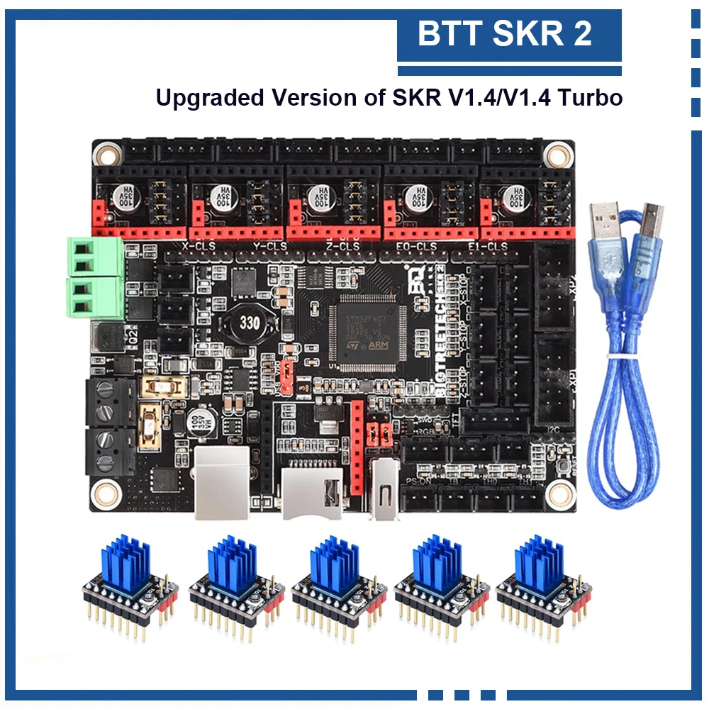 

2022. BIGTREETECH SKR 2 SKR V1.4 BTT SKR V1.4 Turbo Control Board Skr 2 SKR 1.4 32Bit TMC2209 TMC2208 3D Printer Parts For