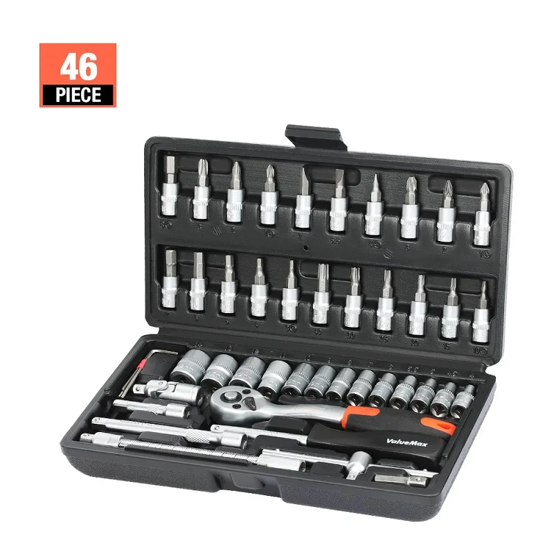 

Hand Tool Sets Car Repair Tool Kit Set Mechanical Tools Box for Home 1/4-inch Socket Wrench Set Ratchet Screwdriver Kit