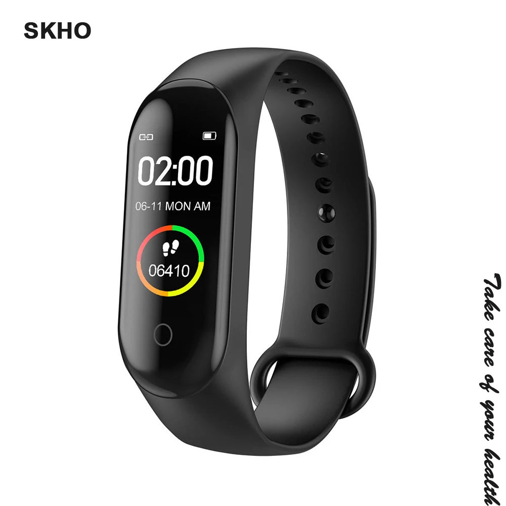 SKHO M4 Smart Band Health Heart Rate Монитор артериального давления умные часы фитнес-трекер фитнес-браслет с Bluetooth Смарт-часы
