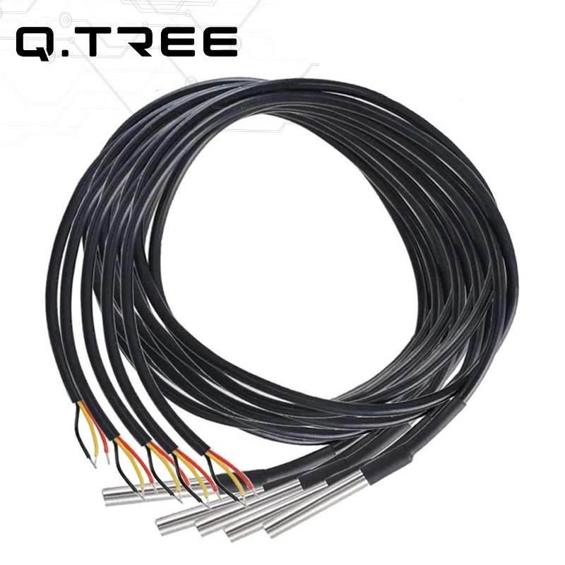 

1PCS DS1820 Stainless steel package Waterproof DS18b20 temperature probe temperature sensor 18B20 For Arduino