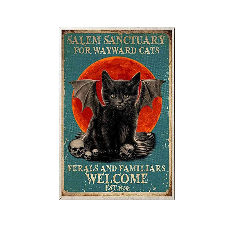 

Gato para Wayward de gato, arte de pared de Metal signo advertir Retro novedad Bar de garaje restaurante pared 8x12 pulgadas
