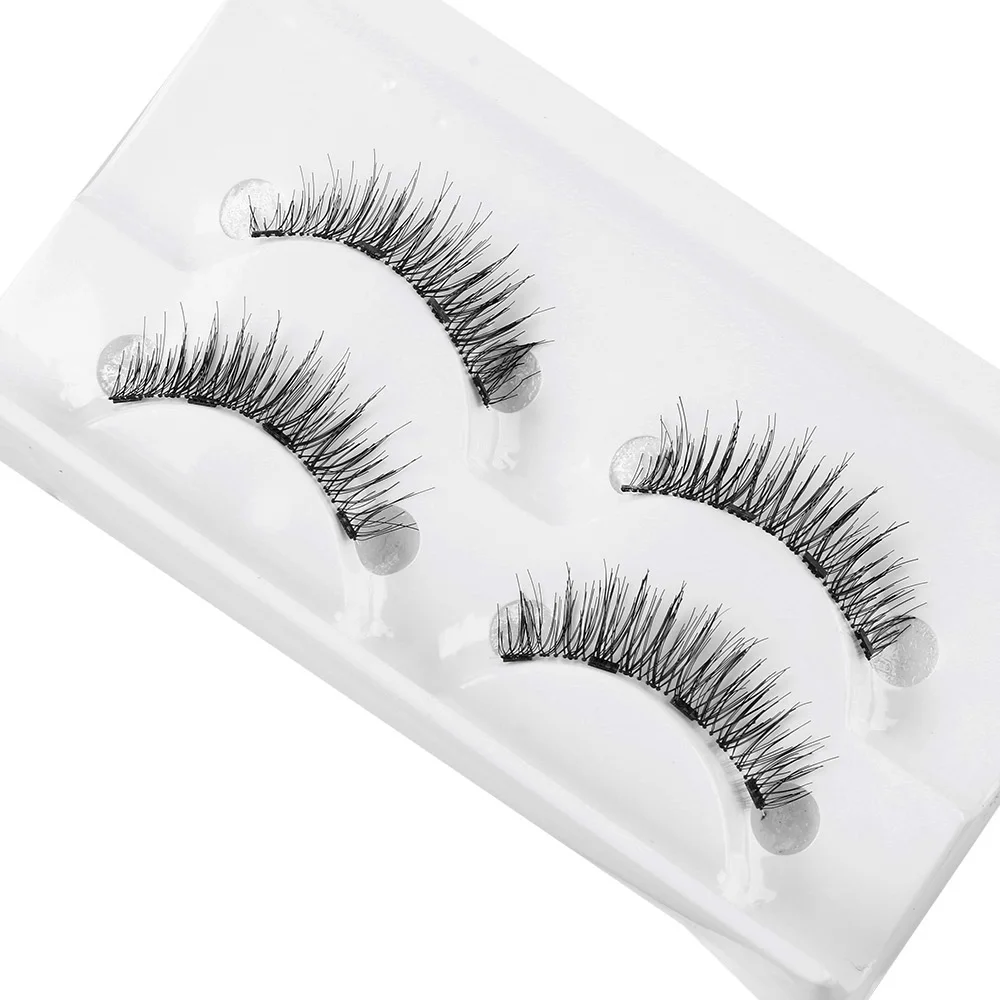 4PCS Handmade Four Magnets Cross Wispy Full Coverage False Eyelashes No Adhesive Needed Magnetic Eye Lashes Eye Makeup Tools