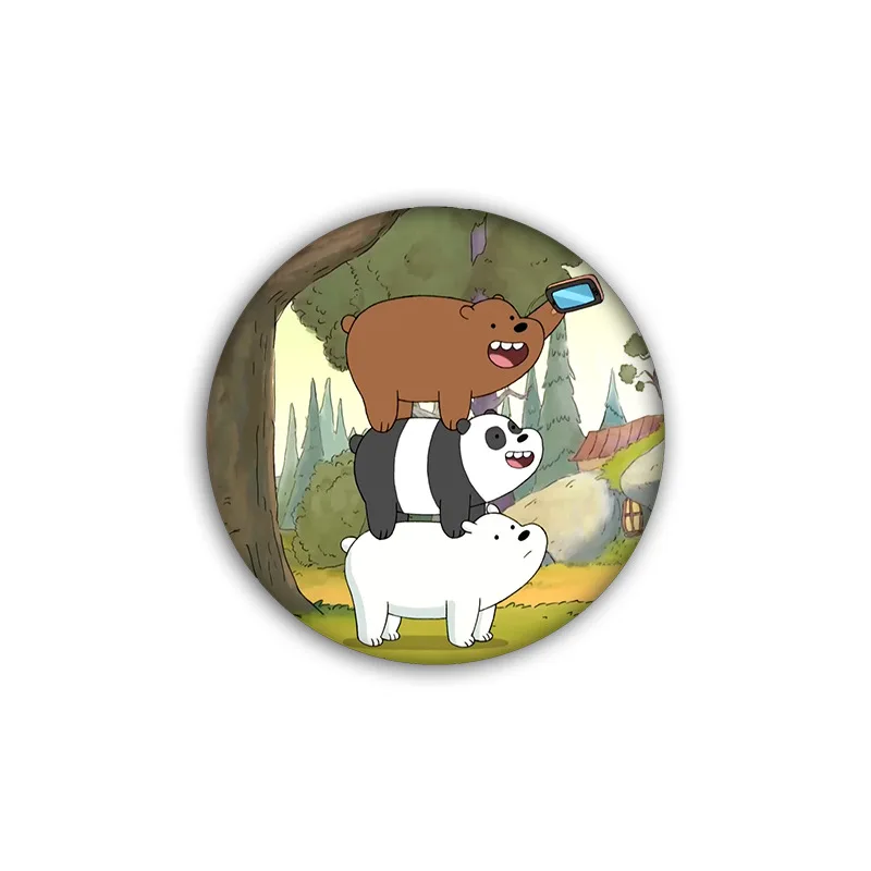 FIMAODZ три маленького медведя мультяшная брошь животное Милая панда ледяной