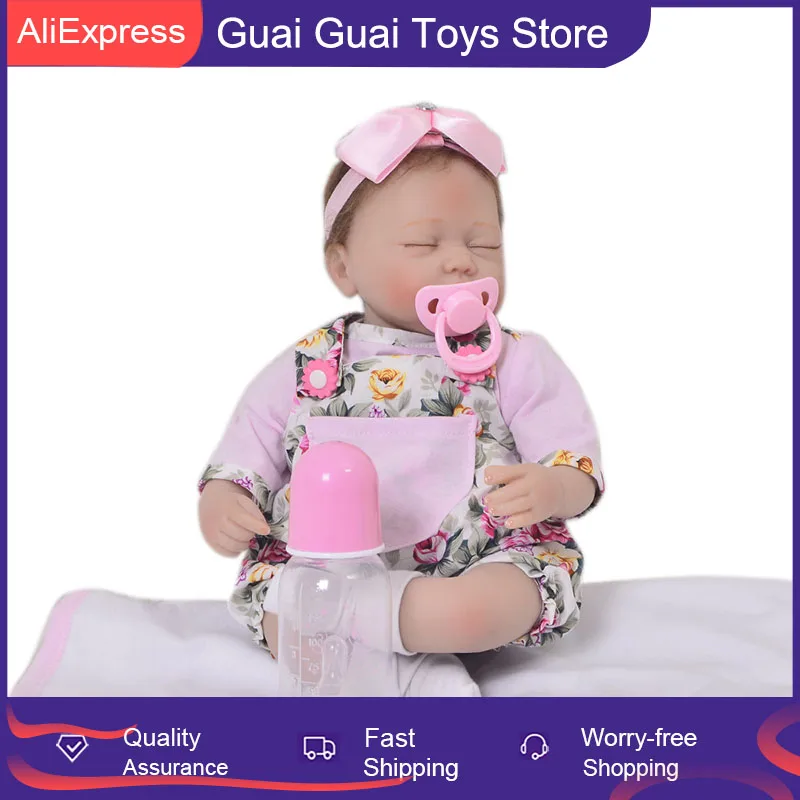 

Brand New 43 Cm Reborn Baby Doll Simulation Doll Cotton Cloth Body Realistic And Soft Infant Baby Early Childhood Education Toy