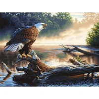 mosaic painting diamond embroidery animals full squareround drill 5d diy diamond painting bald eagle decoration home