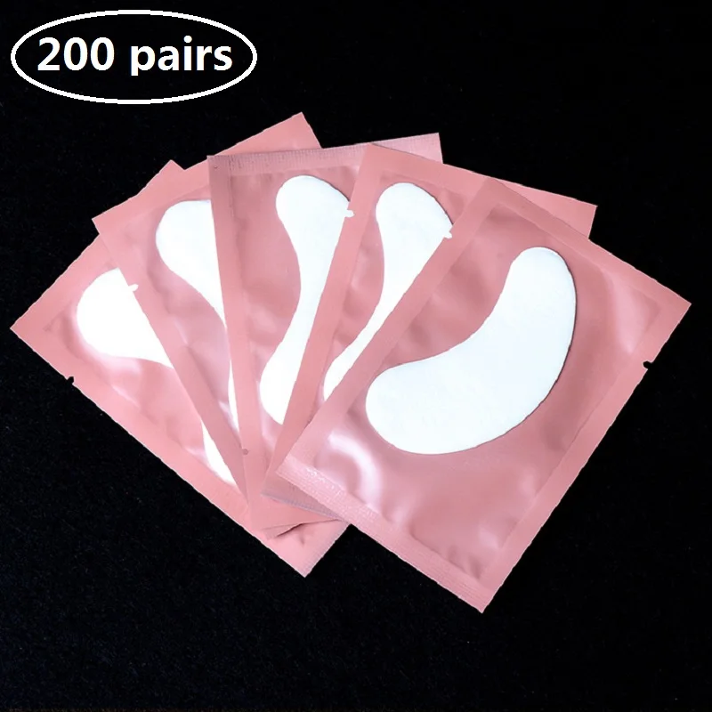 200 쌍 속눈썹 연장 용품 종이 패치 접힌 눈 스티커 눈 밑에 눈가 팁 스티커 속눈썹 eyepatch