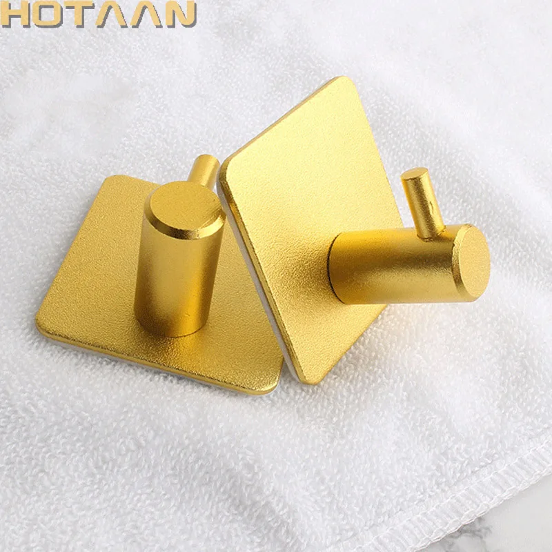 

Aluminium Robe Hooks Wall Door Clothes Hanger Kitchen Rustproof Towel Hooks 1pc/Set Bathroom Accessory Organizer Clothes Rack