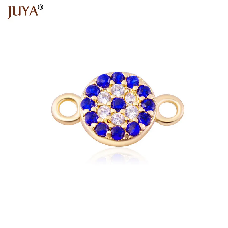 gold Juya модный материал для изготовления украшений 10 типов греческого глаза/Турецкий глаз/чармы «от дурного глаза» разъемы для ювелирных изделий DIY ремесло - Цвет: gold