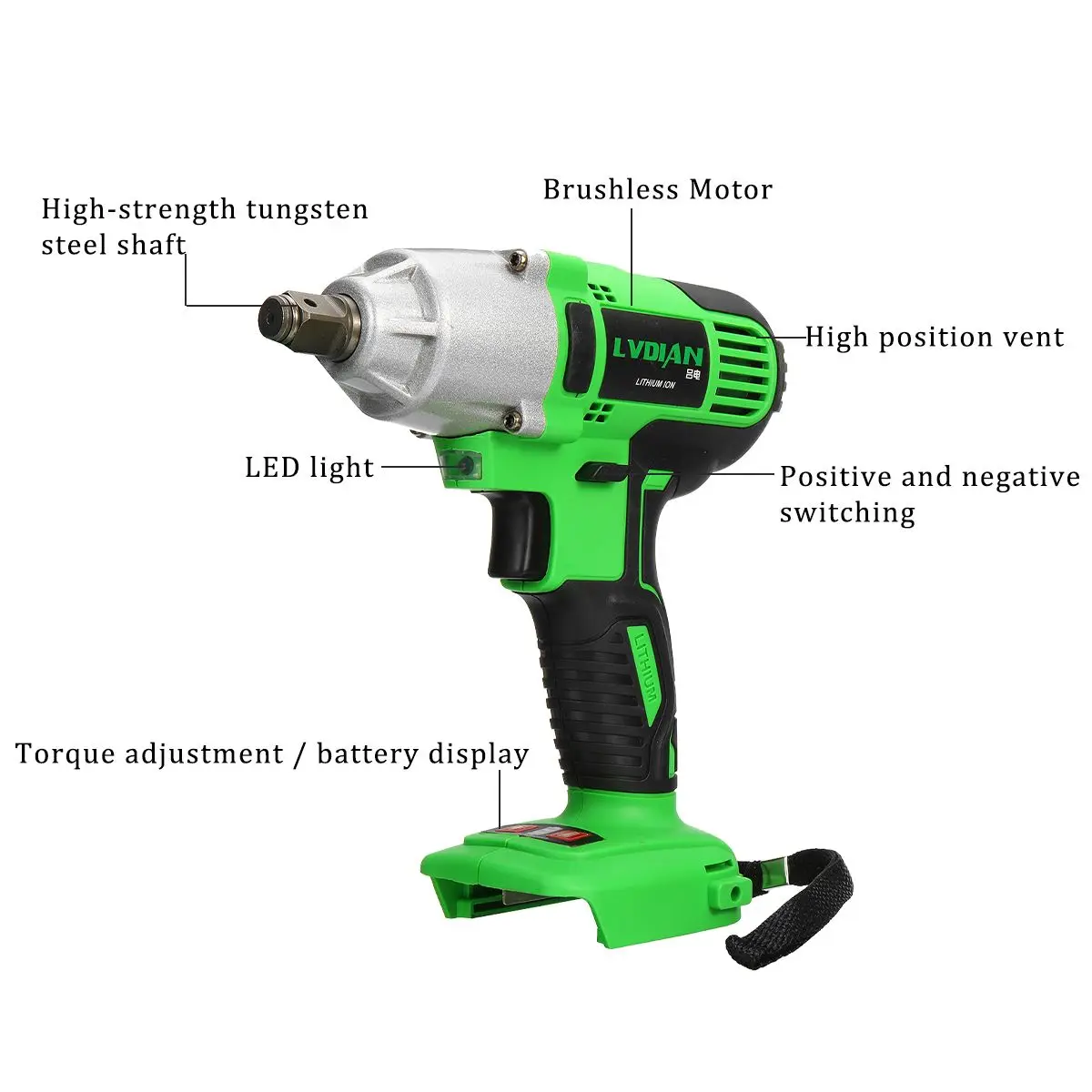 Аккумуляторный ударный гайковерт Makita 630NM электрическая Замена гаечного ключа