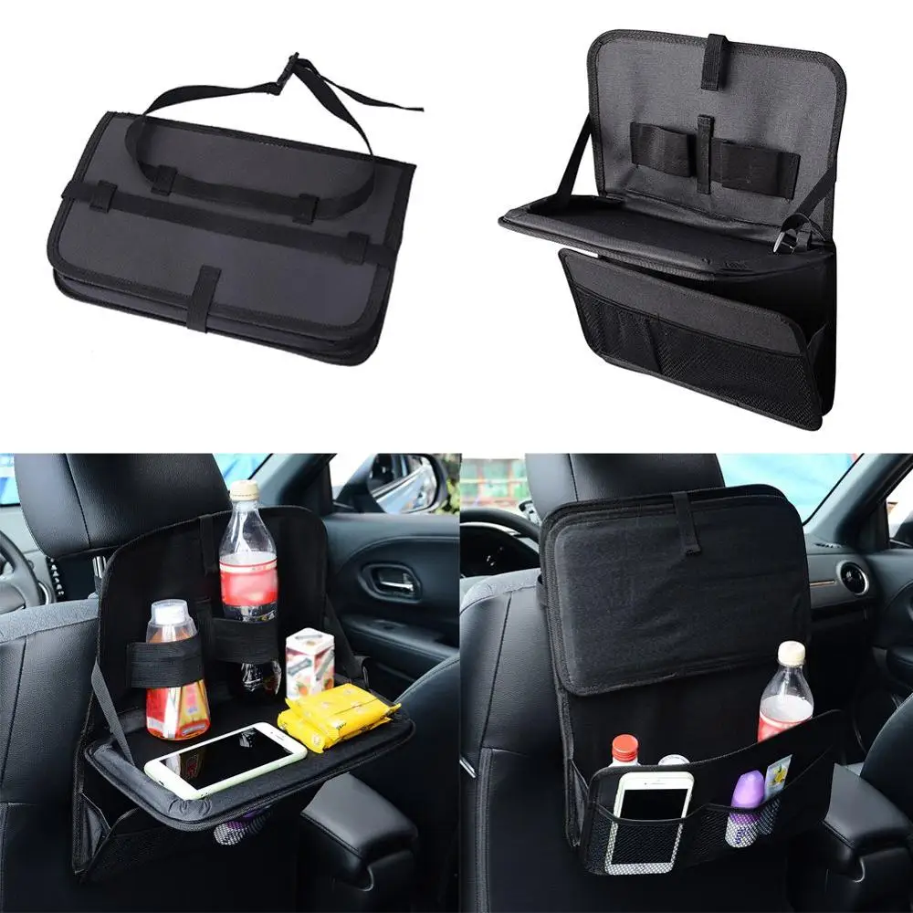 Автомобильный держатель для спинки сиденья сумка хранения с складным подносом