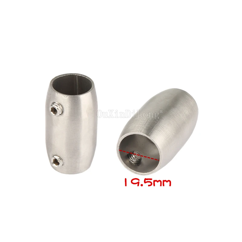 Inner Dia19.5mm 20 шт. крышка трубы из нержавеющей стали угловой декоративный кронштейн крышки перила фитинги Diy домашнее оборудование GF42 - Цвет: Inner Dia19.5mm