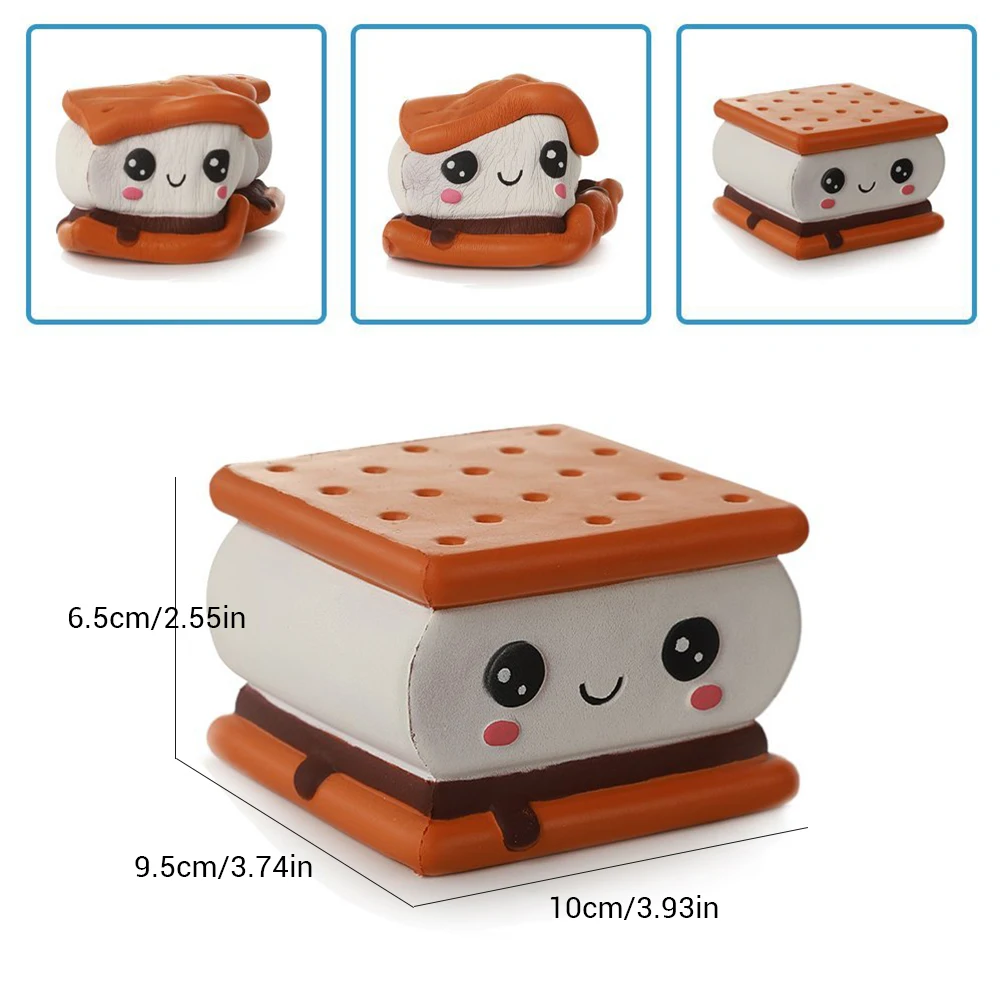 Новая мода мультфильм шоколад сэндвич печенье Squishies PU Мягкий медленно поднимающийся крем Ароматические оригинальная посылка подарок для детей#10