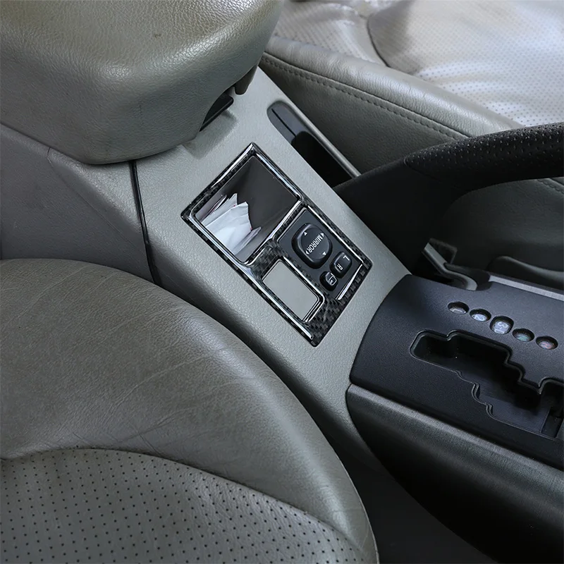 

For Toyota RAV4 2006-2012 Real Carbon Fiber 3D Sticker Rearview mirror adjustment switch frame Interior Car Accessories