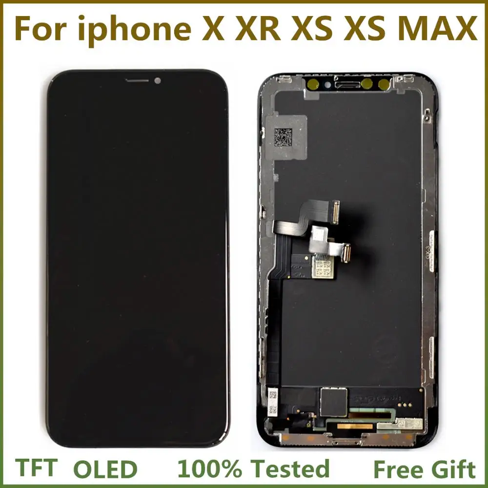5," TFT OLED ЖК-дисплей с 3D сенсорным экраном для iphone X XR XS ЖК-экран сенсорный дигитайзер сборка для iphone XS Max JK lcd s