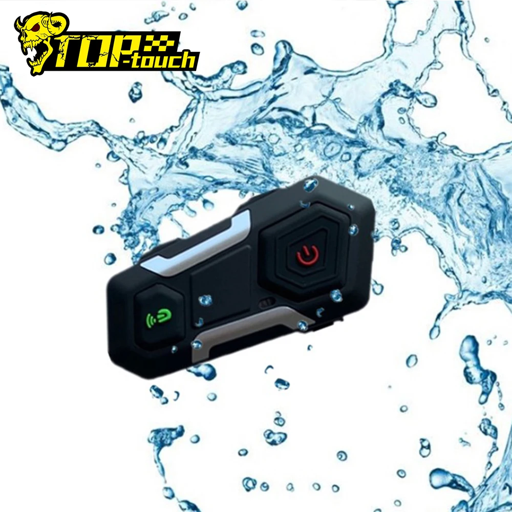 

New Waterproof Motorcycle Intercom Helmet Headset Helmet Speaker Interphone Moto Headset Wireless Intercomunicador 1200M T10S