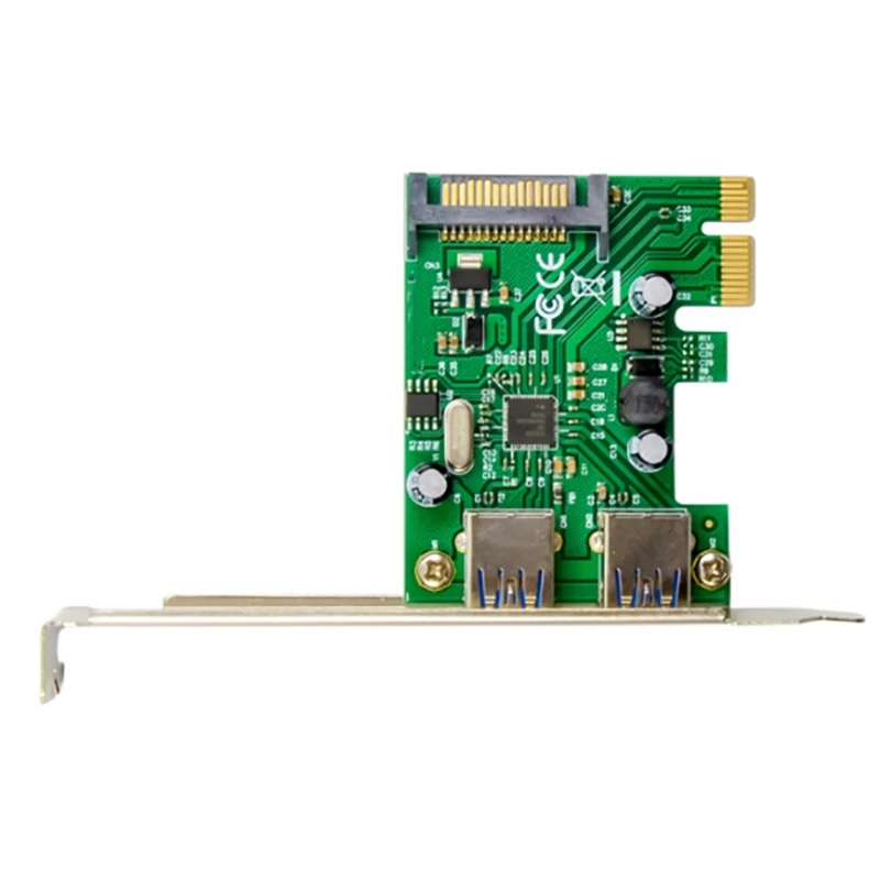 

PCI-E NEC720202 Dual Port Super Speed USB 3.0 Expansion Card USB 3.0 Thermal Control Adapter Card for PC