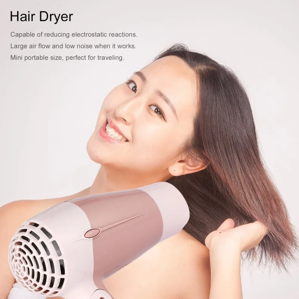 

GW Mini Foldable Hair Dryer Portable Traveller Compact Ceramic Hair Blower Styling Tools Electric Hairdryer 1000W Bottom Price