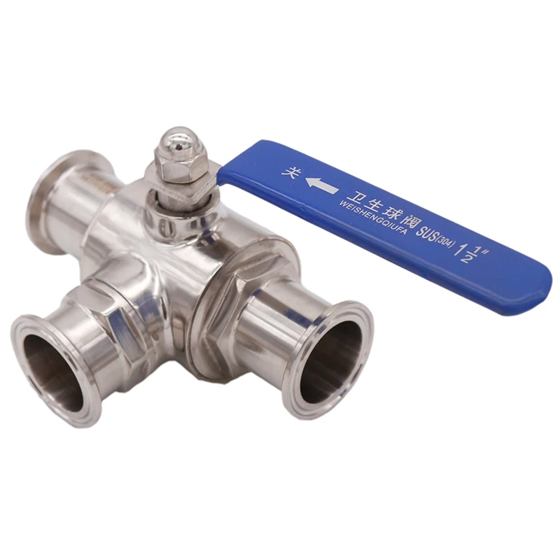 Шаровой кран 3 Wa с тремя зажимами плоская ручка полный порт наружный диаметр 1 5 мм