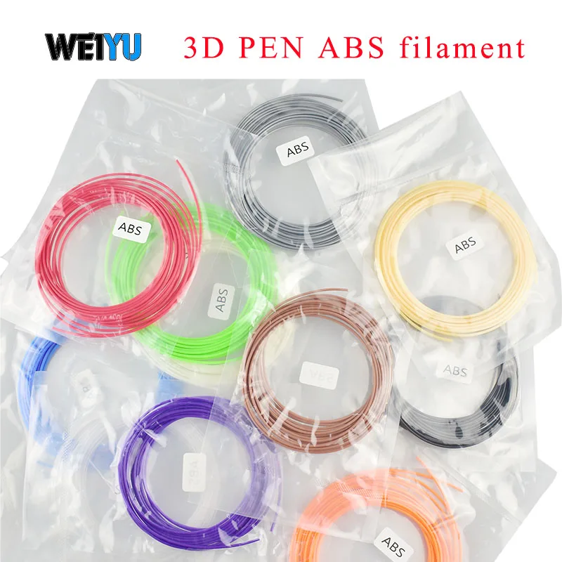 Weiyu 5 м 1,75 мм 3d Принтер ABS волокно моделирование стереоскопический для 3D принтер ручка пластиковая Резина волшебная печать EM88