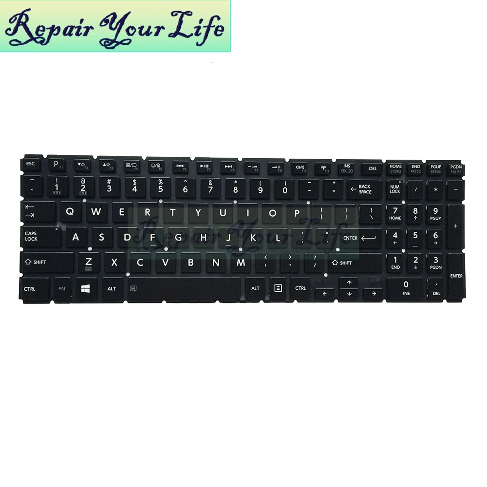 Клавиатура для ноутбука Toshiba Satellite L50 L50-B L50D-B S50-B US английская раскладка