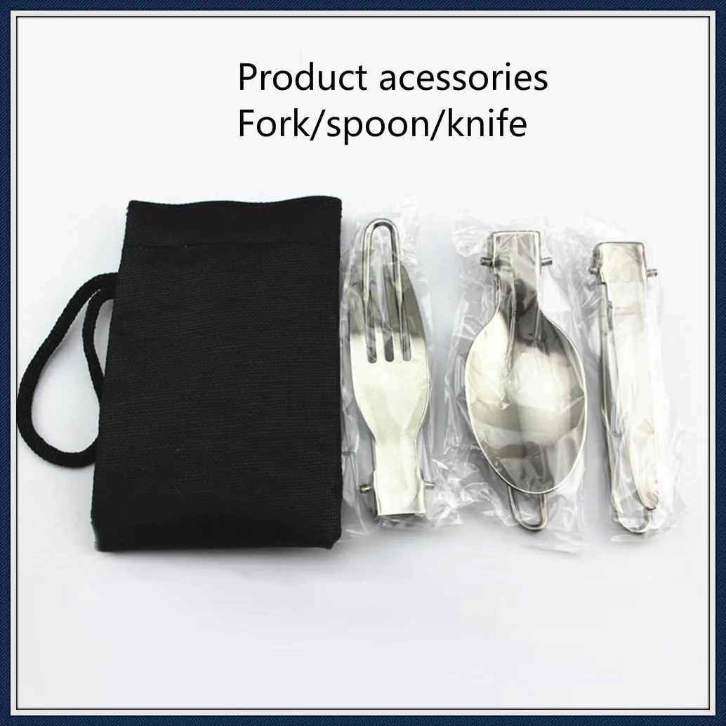 Camp Cooking Pot 4P Set Aluminium Alloy Outdoor Lunch Box Portable Tableware Camping Pots Panela Cutlery Set Outdoor Kitchenware