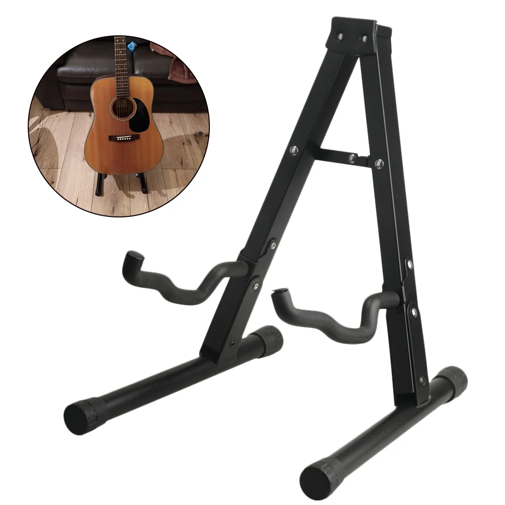 

Foldable Folding Lightweight Portable Guitar Bass Cello Stringed Instrument Stand Holder For Professional Guitarist New