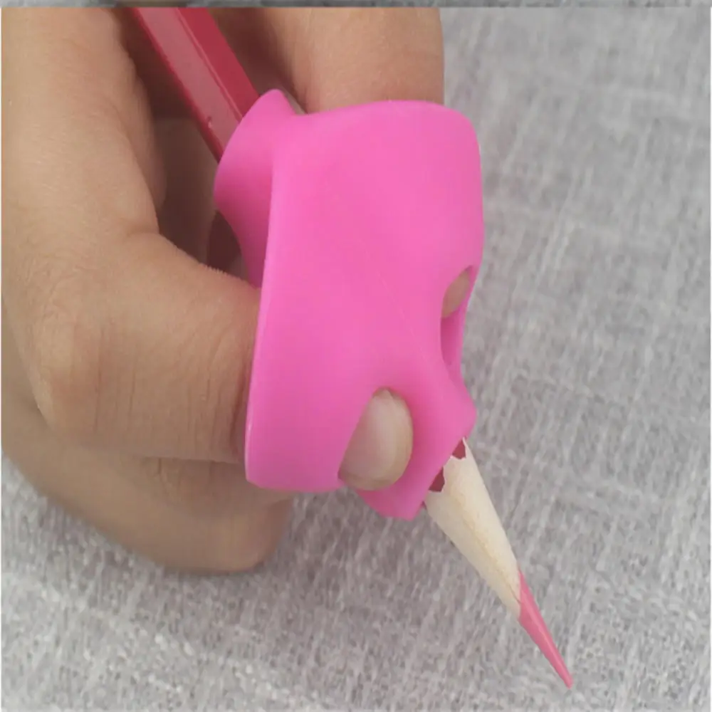 3 шт./компл. милый силиконовый карандаш с рукояткой для начинающих