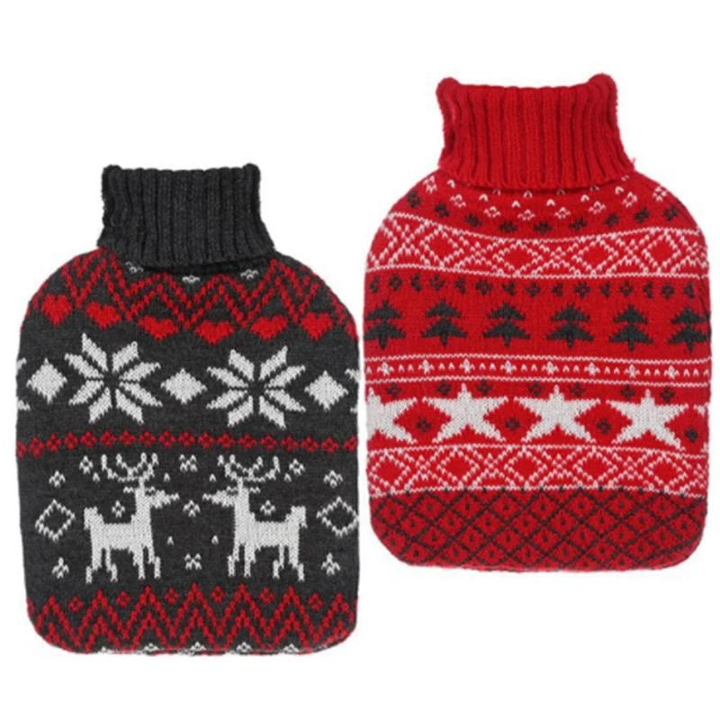AA99 2 шт. Новогодняя вязаная крышка для бутылки с горячей водой|Грелки| |