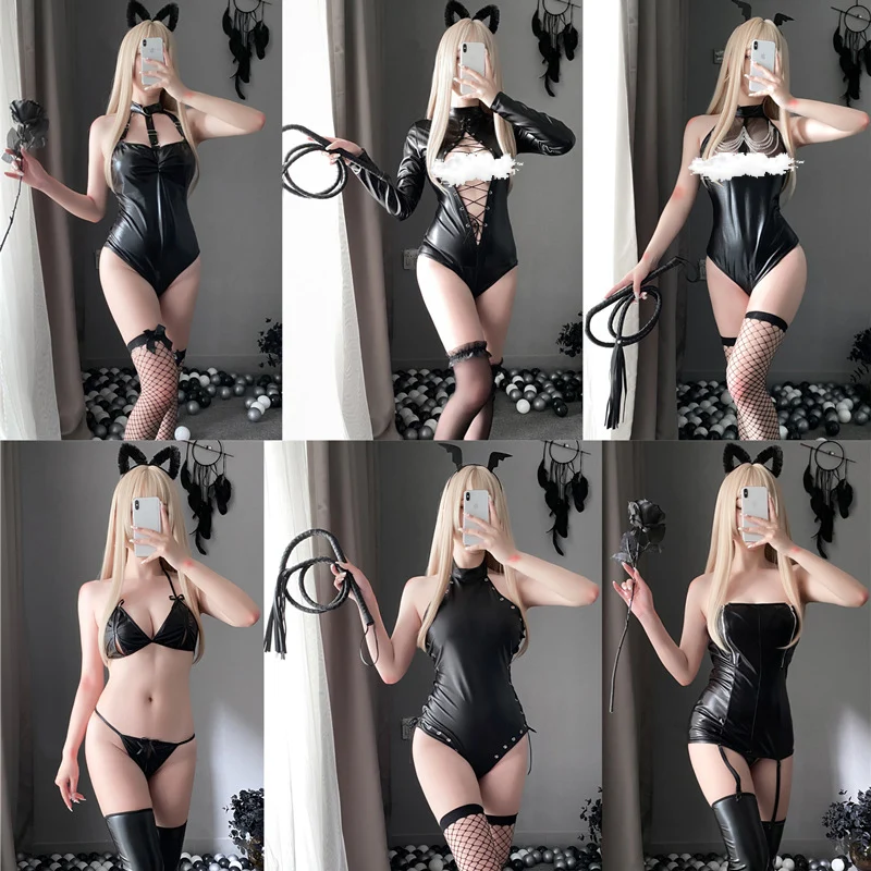 

Женский костюм кролика из искусственной кожи, хорошее качество