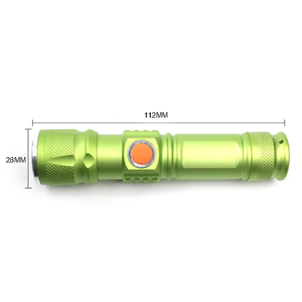 

Flashlight USB Rechargeable Telescopic Zoomable T6 LED Bright Flashlight Outdoor Aluminum Alloy Lamp