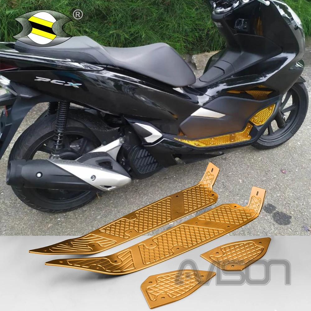 

For PCX 150 2018 2019 foot plates Front & Rear Motorbike Footrest Step Motorcycle Pedals Foot Pegs