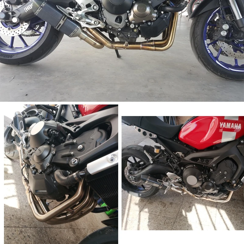 Для YAMAHA MT09 FZ09 MT 09 FZ 2014 до 2019 XSR900 не подходит для Tracer выхлопной системы мотоцикла