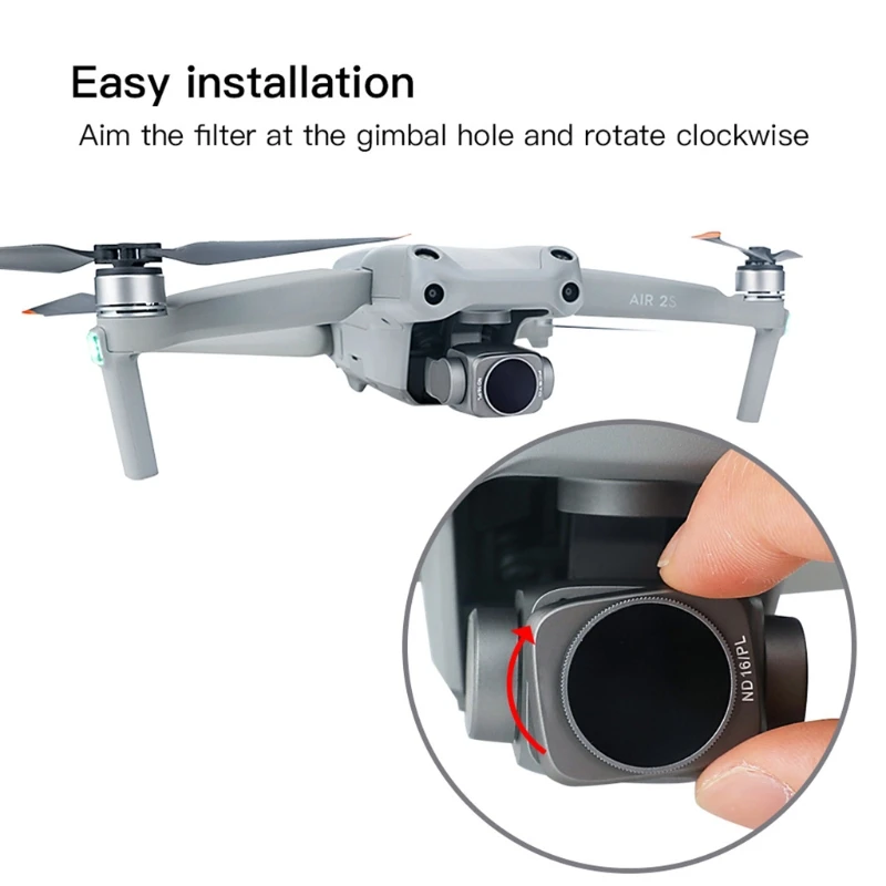 

Professional Lens Filter Compatible with Air 2S Drone Accessory (UV CPL ND4-PL ND8-PL ND16-PL ND32-PL)