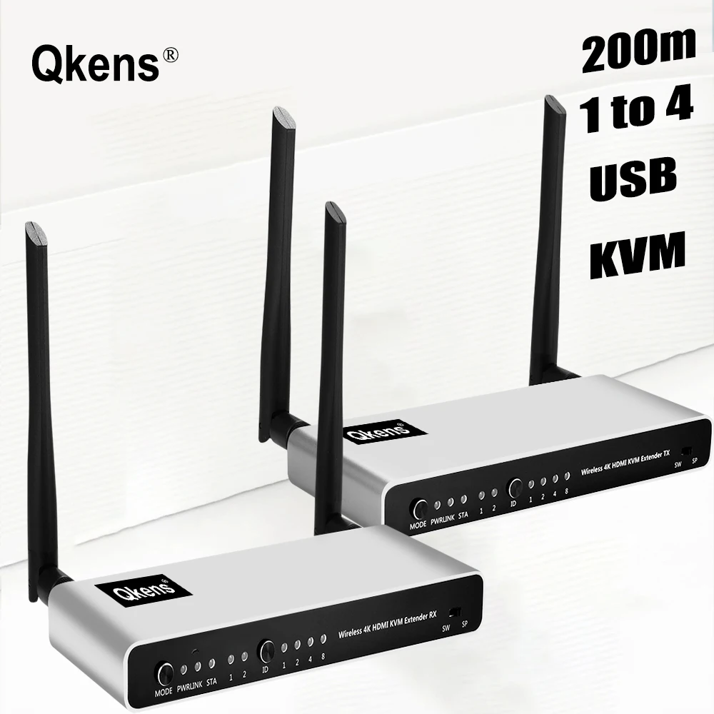 

200 м HDMI Беспроводной видеопередатчик приемник 1080p 60 Гц USB KVM переключатель сплиттер HDMI удлинитель Мышь Клавиатура расширение ПК к телевизору