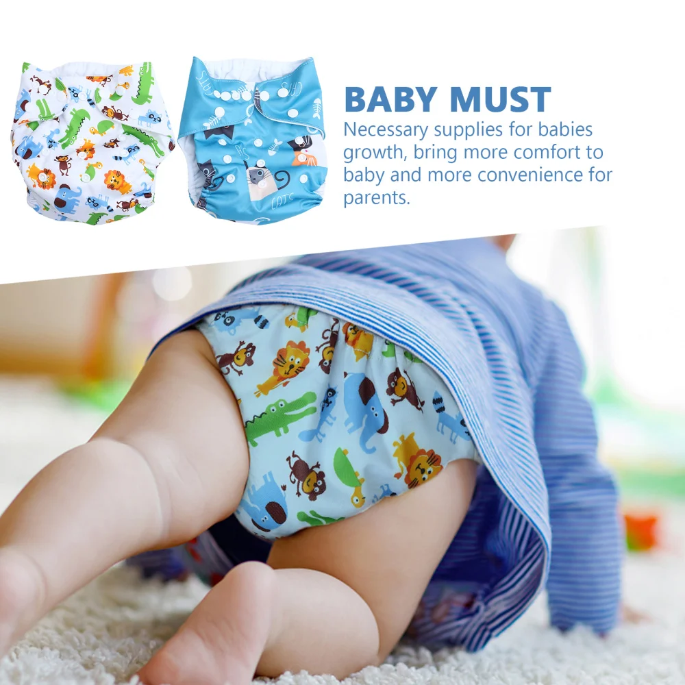 

2pcs Baby Potty Training Pants Washable Diaper Pants Leak-proof Nappy Pants
