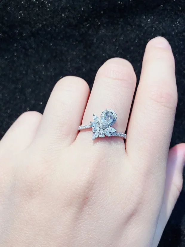 Natural Diamond 18K Gold Pure Ring Beautiful Gemstone Good Upscale Trendy Classic Party Fine Jewelry Hot Sell New 2020 | Украшения и