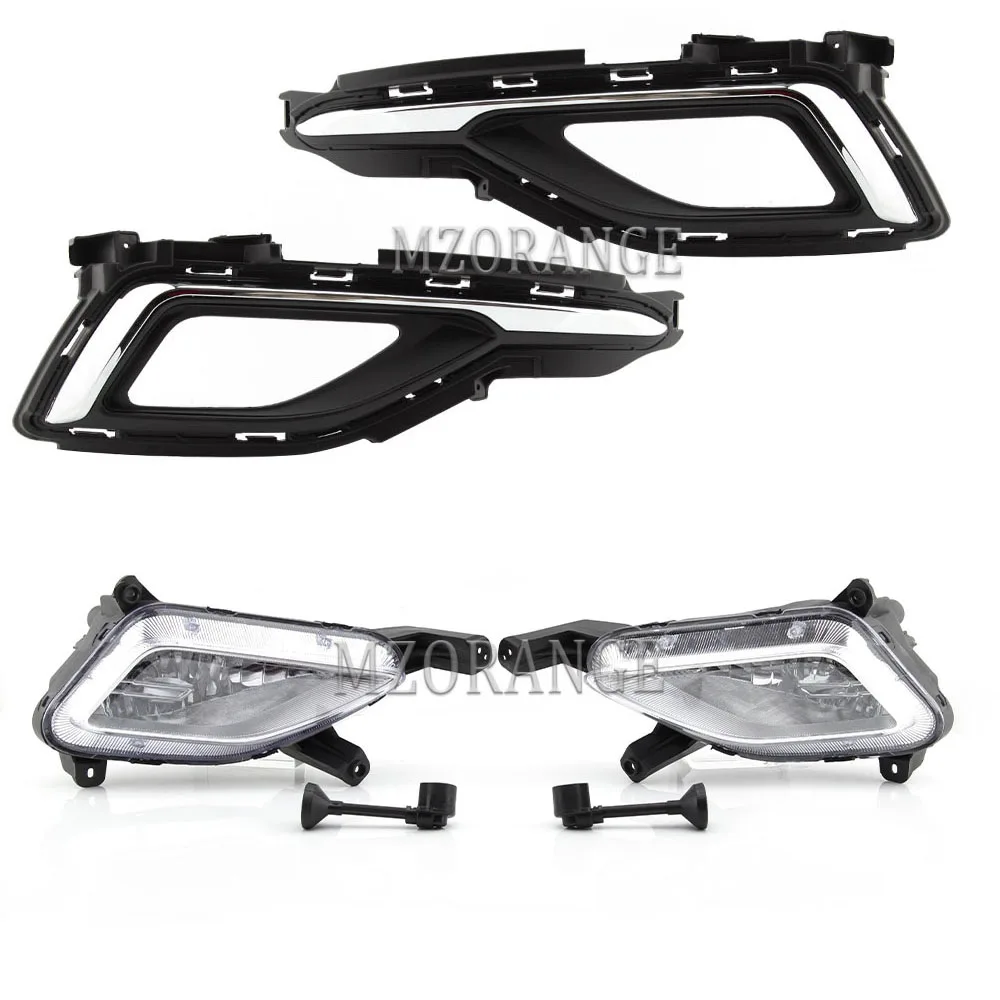 

Car fog light For Hyundai Sonata 9 2015 2016 2017 Driving DRL headlights covers frame ABS Fog Lamp Cover