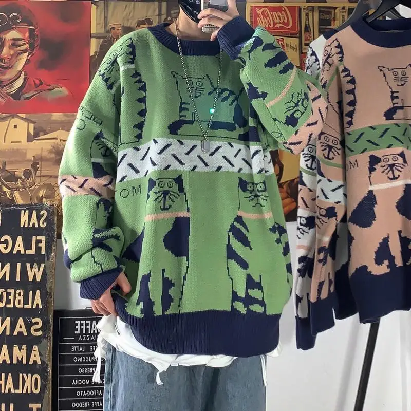 

Pullover Sweater loose couple heavy winter T-shirt