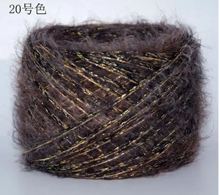 Пряжа из хлопка и перьев 50 г/лот для ручного вязания металлическая пряжа крючком