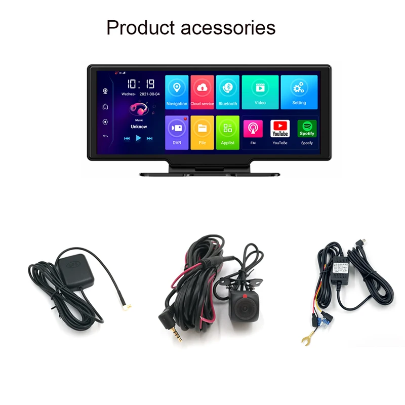 Автомобильный видеорегистратор на зеркало заднего вида 10 26 дюйма Android 8 1 HD dvr 4G