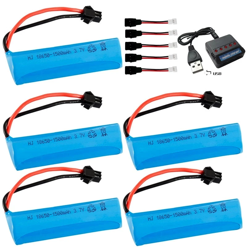 3 7v 1500mah 18650 li ion battery charger for remote control helicopter airplanes car boat gun toy 18650 3 7v battery sm plug free global shipping